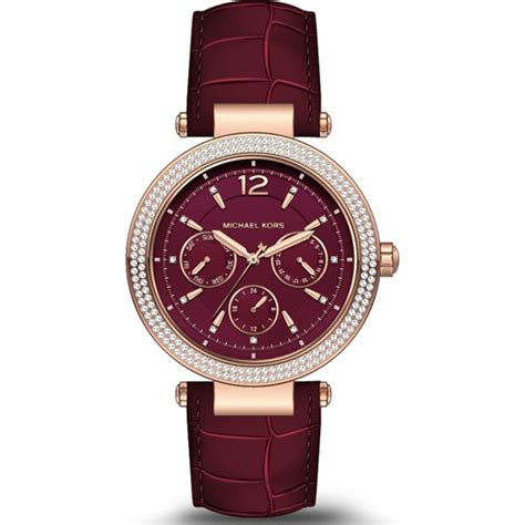 michael kors channing red leather strap watch|replacement Michael Kors Watch strap.